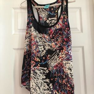 Silky print tank top